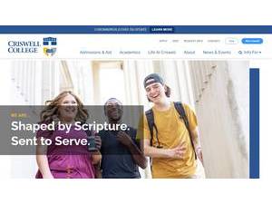 Criswell College's official website homepage screenshot