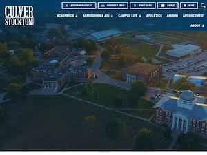 Culver-Stockton College's official website homepage screenshot