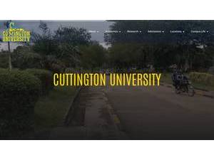 Cuttington University's official website homepage screenshot