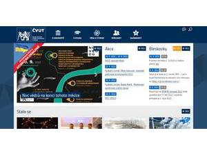 Czech Technical University in Prague's official website homepage screenshot