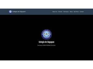 Dagupan University's official website homepage screenshot