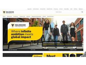 Dalhousie University's official website homepage screenshot