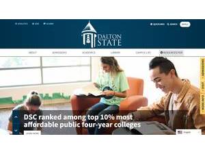 Dalton State College's official website homepage screenshot