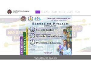 Davao Doctors College's official website homepage screenshot
