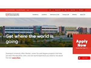 Davenport University's official website homepage screenshot