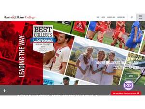 Davis & Elkins College's official website homepage screenshot