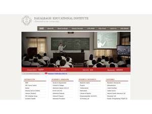 Dayalbagh Educational Institute's official website homepage screenshot