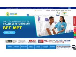 Dayananda Sagar University's official website homepage screenshot