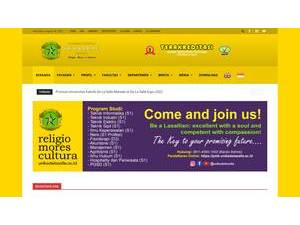 De La Salle Catholic University's official website homepage screenshot