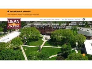 Dean College's official website homepage screenshot