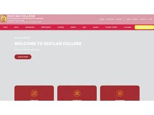 Deccan College Post-Graduate and Research Institute's official website homepage screenshot