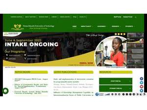 Dedan Kimathi University of Technology's official website homepage screenshot