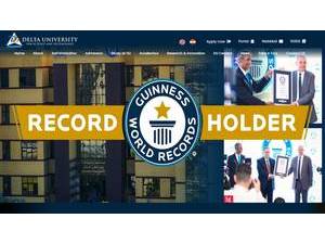 Delta University for Science and Technology's official website homepage screenshot