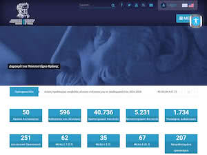 Democritus University of Thrace's official website homepage screenshot