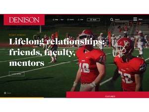 Denison University's official website homepage screenshot