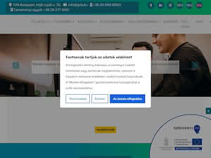 Dennis Gabor University's official website homepage screenshot