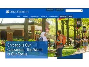 DePaul University's official website homepage screenshot