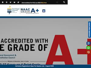 Desh Bhagat University's official website homepage screenshot