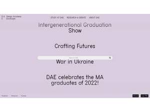 Design Academy Eindhoven's official website homepage screenshot