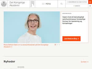 Det Kongelige Akademi - Arkitektur, Design, Konservering's official website homepage screenshot