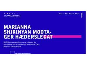 Det Kongelige Danske Musikkonservatorium's official website homepage screenshot