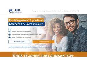 Deutsche Hochschule für Gesundheit und Sport's official website homepage screenshot