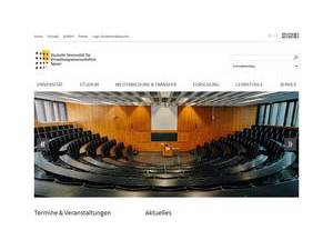 Deutsche Universität für Verwaltungswissenschaften Speyer's official website homepage screenshot