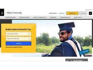 DeVry University's official website homepage screenshot