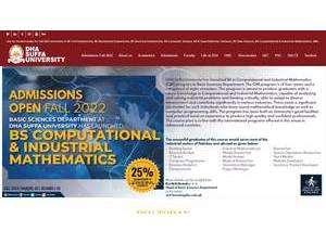 DHA Suffa University's official website homepage screenshot