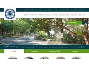 Dhirubhai Ambani University's official website homepage screenshot