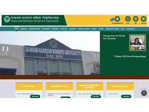 Diamond Harbour Women's University's official website homepage screenshot