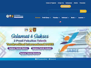 Dian Nuswantoro University's official website homepage screenshot