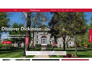 Dickinson College's official website homepage screenshot