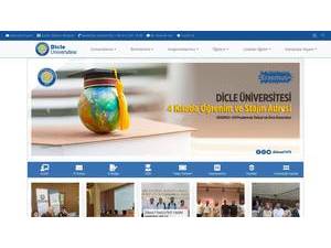 Dicle University's official website homepage screenshot