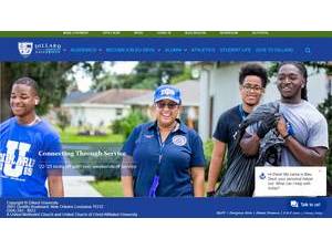 Dillard University's official website homepage screenshot