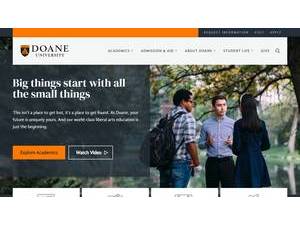 Doane University's official website homepage screenshot