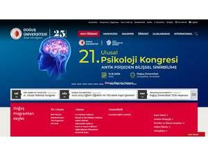 Doğuş University's official website homepage screenshot