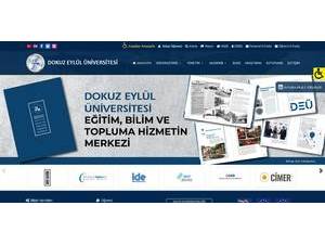 Dokuz Eylül University's official website homepage screenshot