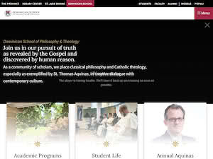 Dominican School of Philosophy & Theology's official website homepage screenshot