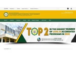Don Mariano Marcos Memorial State University's official website homepage screenshot
