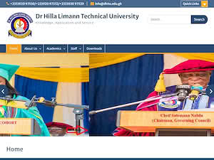 Dr. Hilla Limann Technical University's official website homepage screenshot