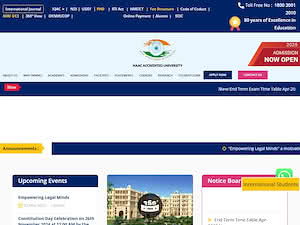 Dr K.N. Modi University's official website homepage screenshot