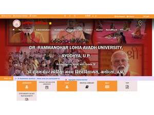 Dr. Ram Manohar Lohia Avadh University's official website homepage screenshot