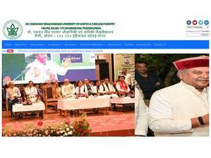 Dr. Y.S. Parmar University of Horticulture and Forestry's official website homepage screenshot