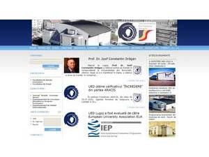 Dragan European University of Lugoj's official website homepage screenshot