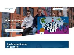 Driestar Hogeschool's official website homepage screenshot