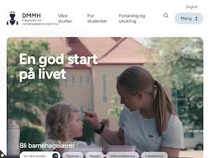 Dronning Mauds Minne Høgskole for barnehagelærerutdanning's official website homepage screenshot
