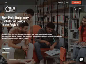 Dubai Institute of Design and Innovation's official website homepage screenshot