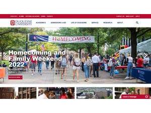 Duquesne University's official website homepage screenshot