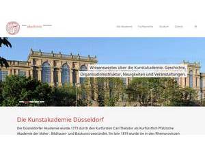 Düsseldorf Art Academy's official website homepage screenshot